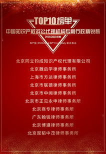 iprdaily发布 2018 2019年度中国知识产权诉讼代理机构专利top10